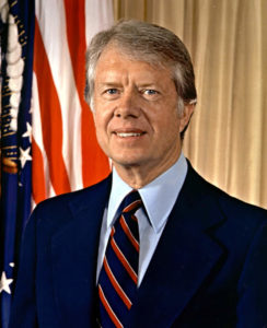 L'ex Presidente USA Jimmy Carter nell'immagine ufficiale del 1977