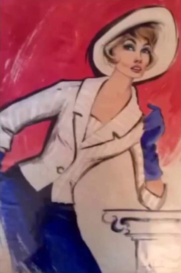 Uno dei modelli disegnati da Fulvia Sommaruga per le Case di moda